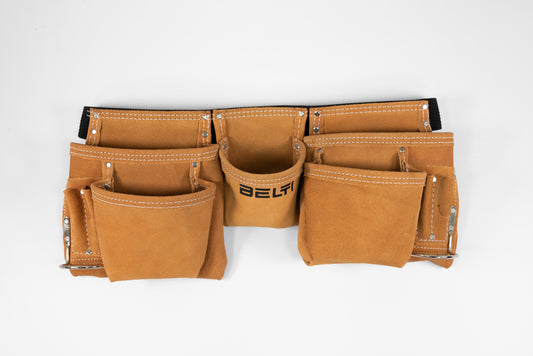 Portaherramientas de doble carnaza profesional  - 11 bolsas